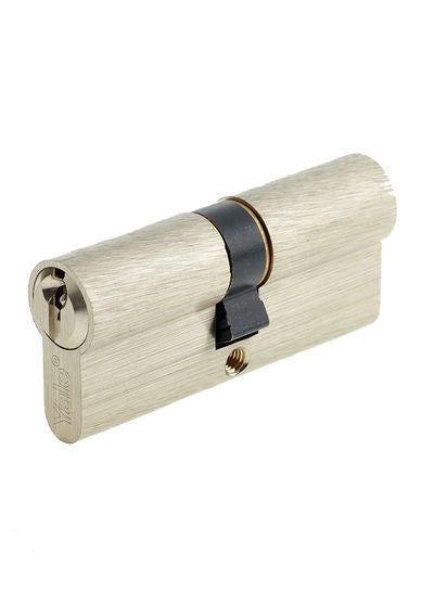 قفل باب أسطواني مزدوج 10-0502-3535-00-22-01 نيكل ساتان