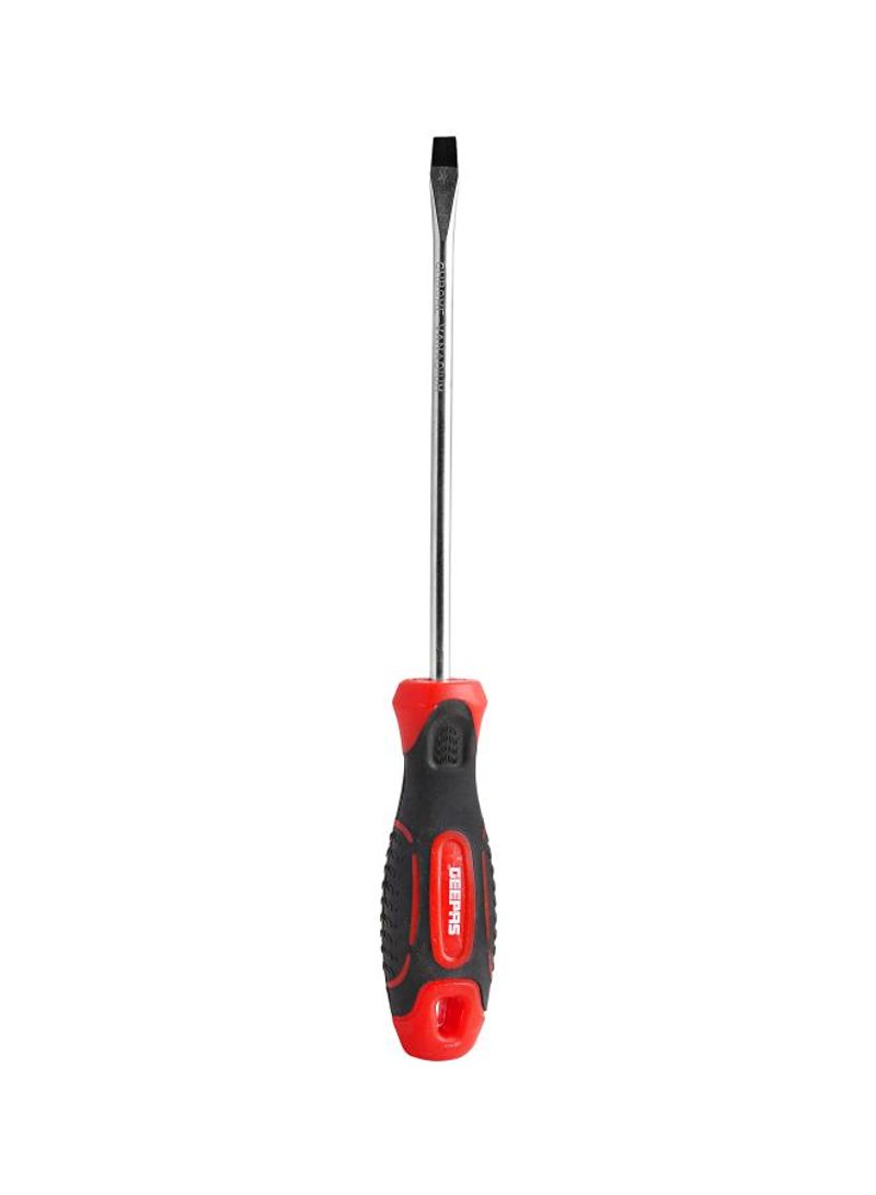 Soft Grip Precision Slotted Screwdriver Silver/Black/Red 6.5x250millimeter