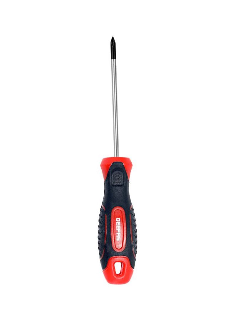 Soft Grip Professional Screwdriver Silver/Black/Red 6.5x100millimeter