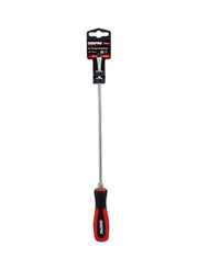 Rubber Handle Slotted Screwdriver Silver/Red/Black 6.5x250millimeter