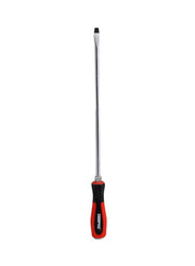 Rubber Handle Slotted Screwdriver Red/Black/Silver 8x300millimeter