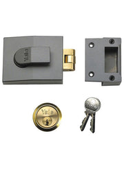 Deadlocking Nightlatch W/Key, P89 (6 cm) Grey/Gold/Silver 6cm