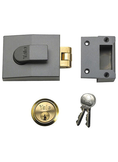 Deadlocking Nightlatch W/Key, P89 (6 cm) Grey/Gold/Silver 6cm