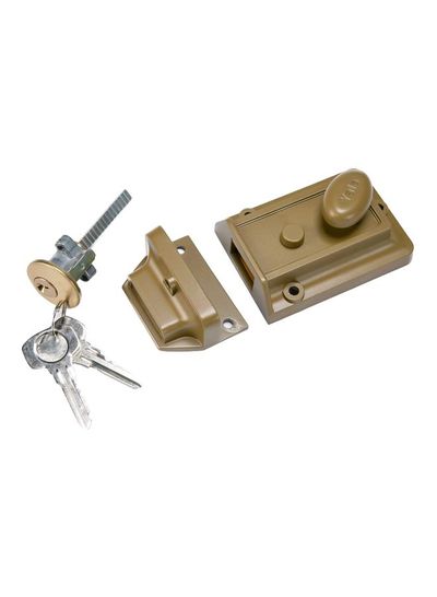 5-Piece Nightlatch Lock Set Green/Silver 4.17x2.99x2.91inch