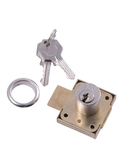 Yale Drawer Lock Set Silver 10millimeter