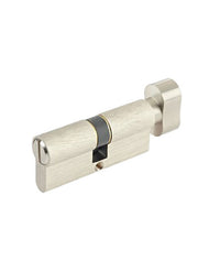 Euro Profile Knob And Coin Turn Door Cylinder Satin Nickel 70millimeter
