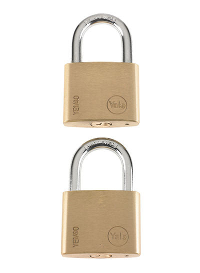 Pack Of 2 Combination Padlock Gold 40millimeter