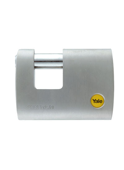 Brass Shutter Padlock Silver 70millimeter