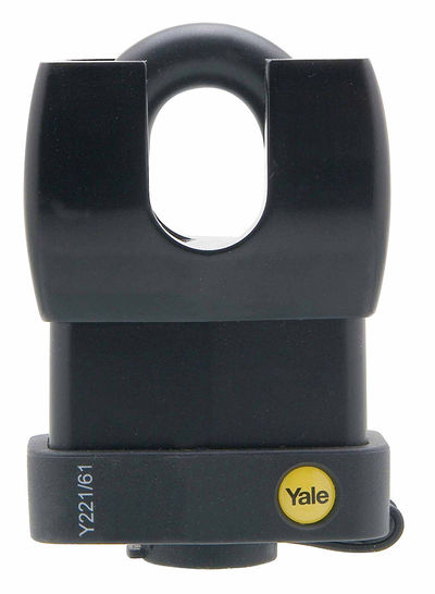 قفل مقاوم للعوامل الجوية بقفل مغلق أسود 61 ملم