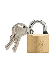 15-0110-3016-00-0201 110 Series Brass Padlock With 2 Keys Gold/Silver 30millimeter