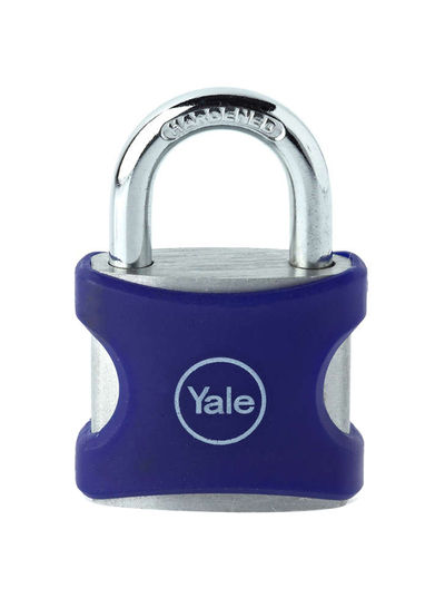 YE3/25/112/1/Bl Aluminium Safety Padlock Blue/Silver 25millimeter