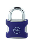 YE3/25/112/1/Bl Aluminium Safety Padlock Blue/Silver 25millimeter