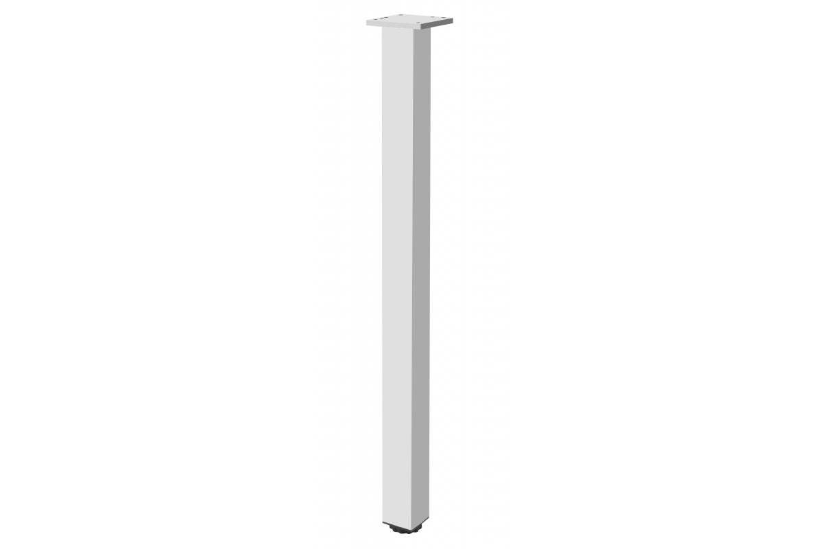 Square aluminium table leg with regulation foot