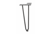 Hairpin ARTO leg with foot, 2 rods, 12 x 304 mm, black