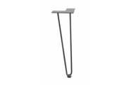 Hairpn ARTO leg with foot, 2 rods, 12 x 406 mm, black
