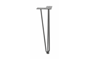 Hairpin ARTO leg with foot, 3 rods, 12 x 406 mm, black