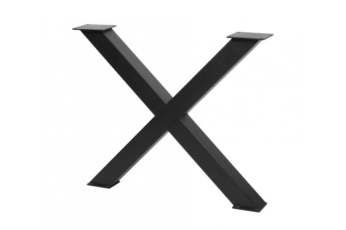 Table leg INDUSTRIA 710 mm x 820 mm, PRO cross, profile 80 x 80 mm, black