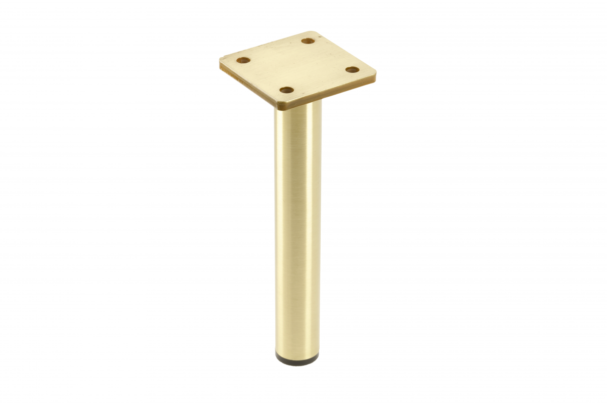 GTV RONDA SIMPLE furniture leg, cantilevered, H=180 mm, fi25 mm, steel, brushed gold