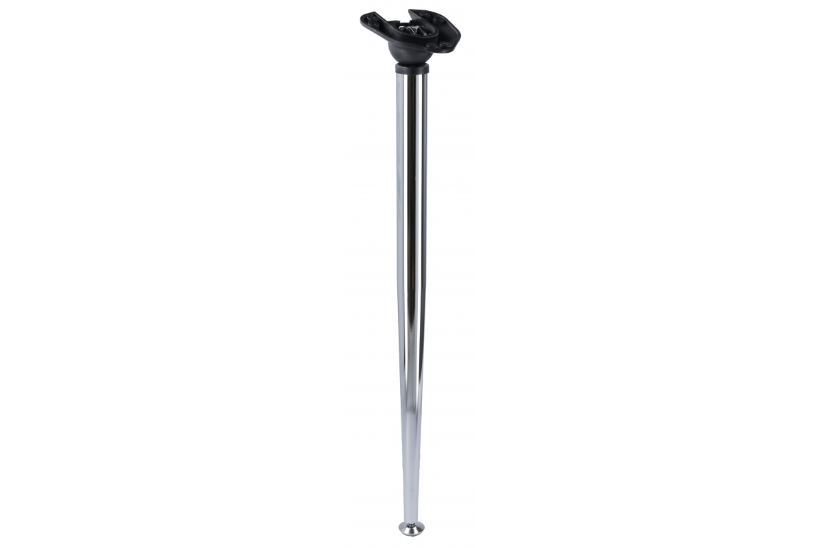 Leg 40 x 710 X-LINE inclined, foldable, adjustable foot, chrome