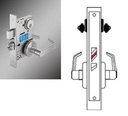 Cal Royal NM8060 US26D Extra H.D. Grade 1, Apartment Entrance Mortise Lockset - Satin Chrome