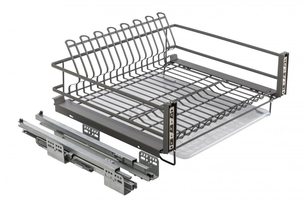 GTV MOVIX drainer drawer, 900, soft-close, without guides, front fastening, anthracite