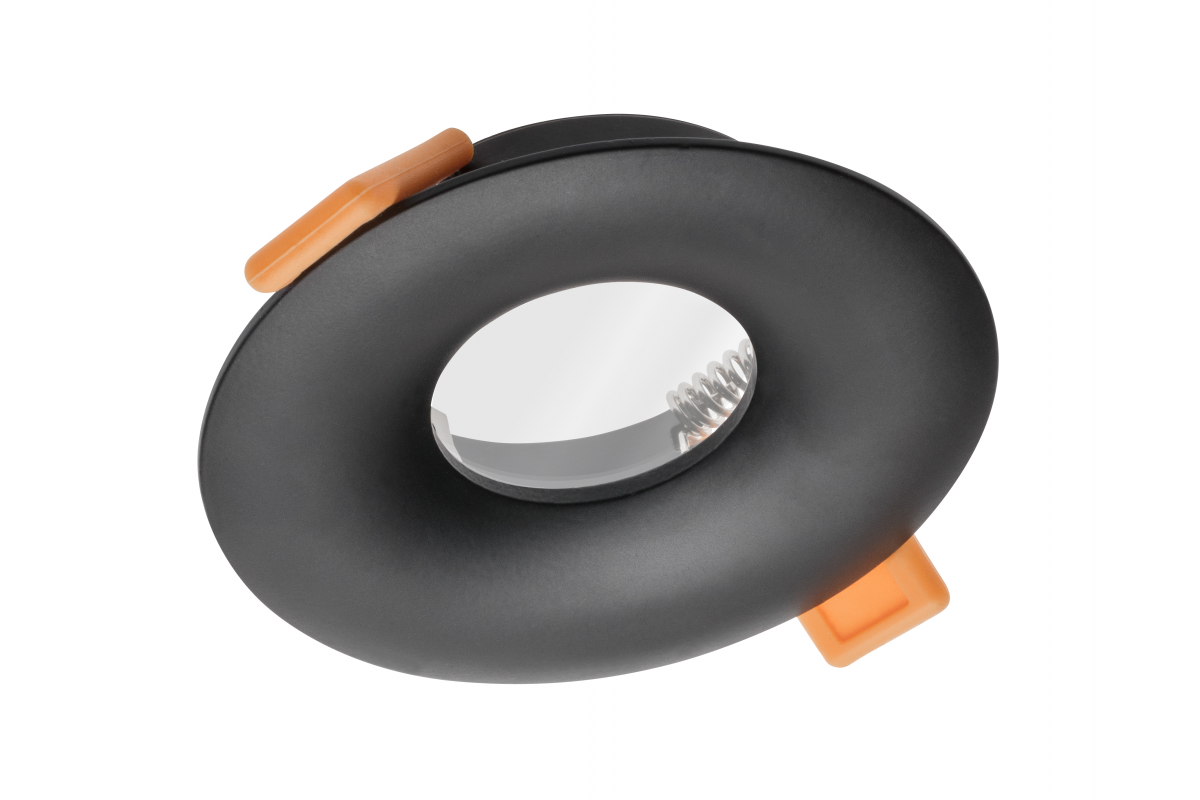 Ceiling spot fixture ALESSIO, IP54, round, black