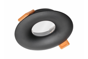 Ceiling spot fixture ALESSIO, IP54, round, black