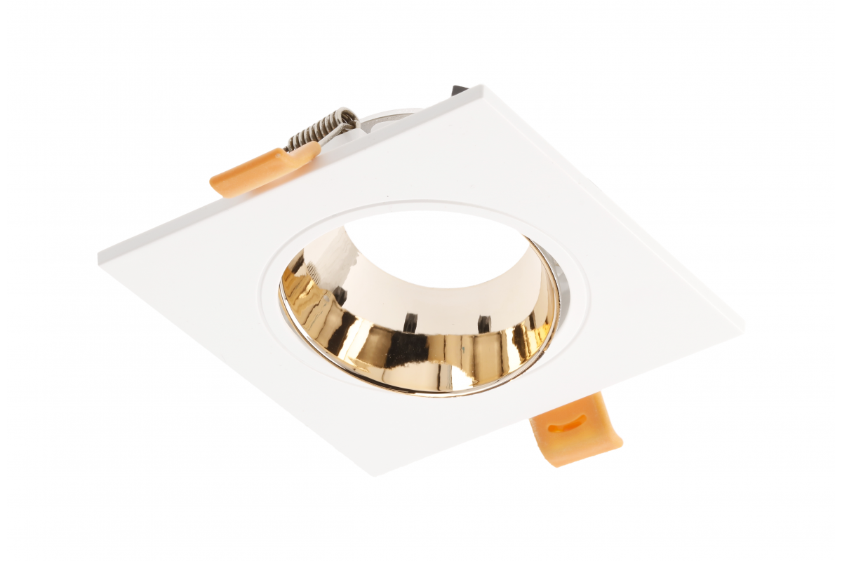 Ceiling spotlight ARIES IP20, square, white/gold