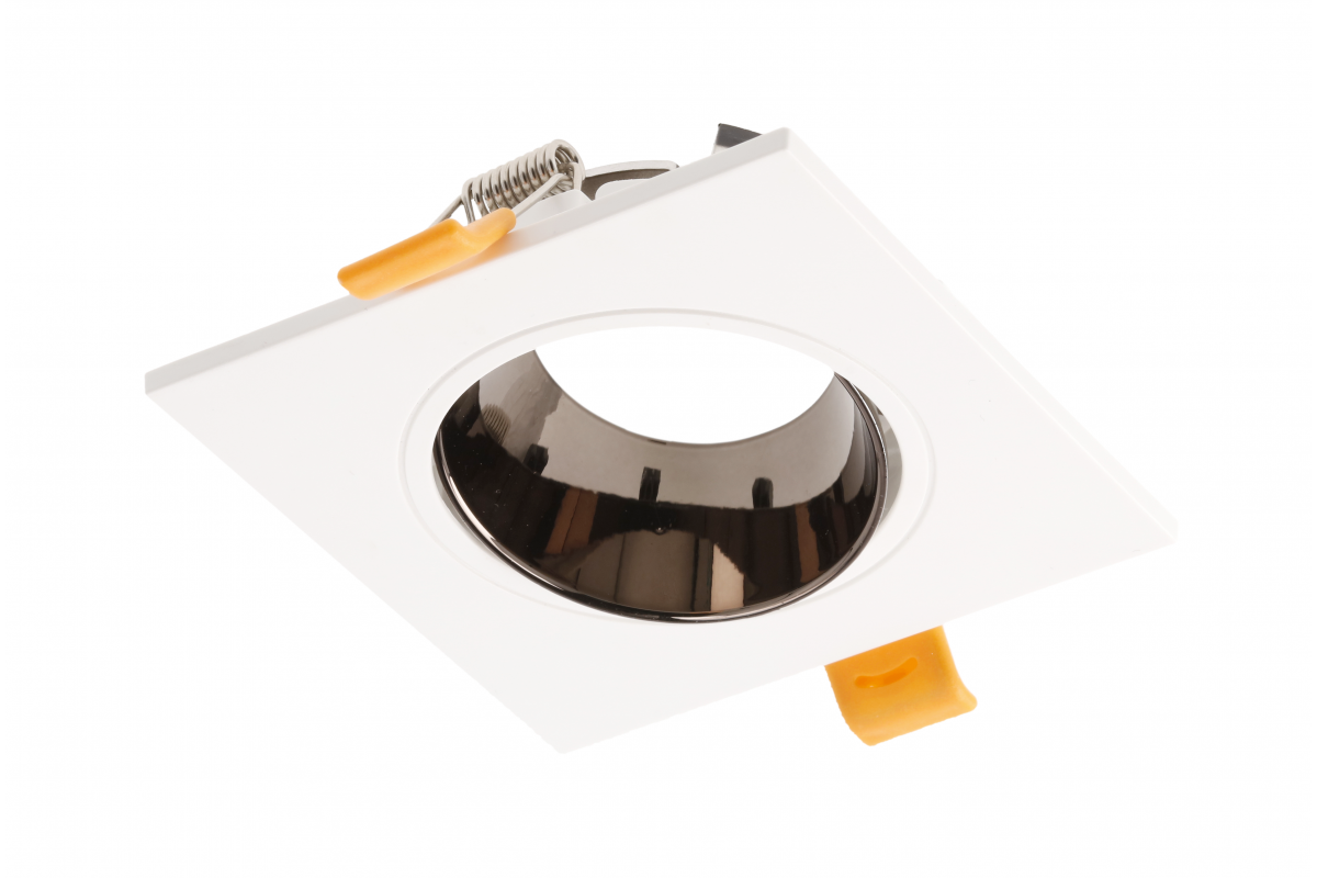 Ceiling spotlight ARIES IP20, square, white/ black-chrome