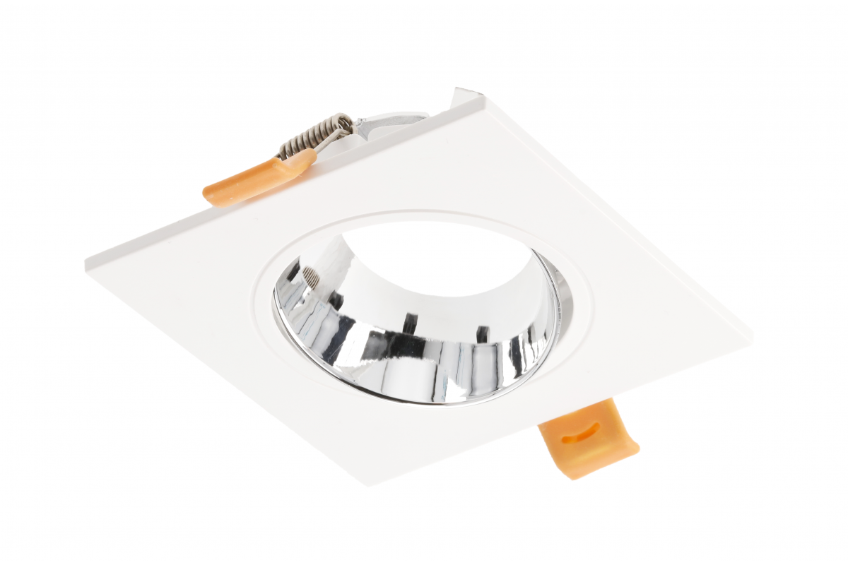 Ceiling spotlight ARIES IP20, square, white/chrome