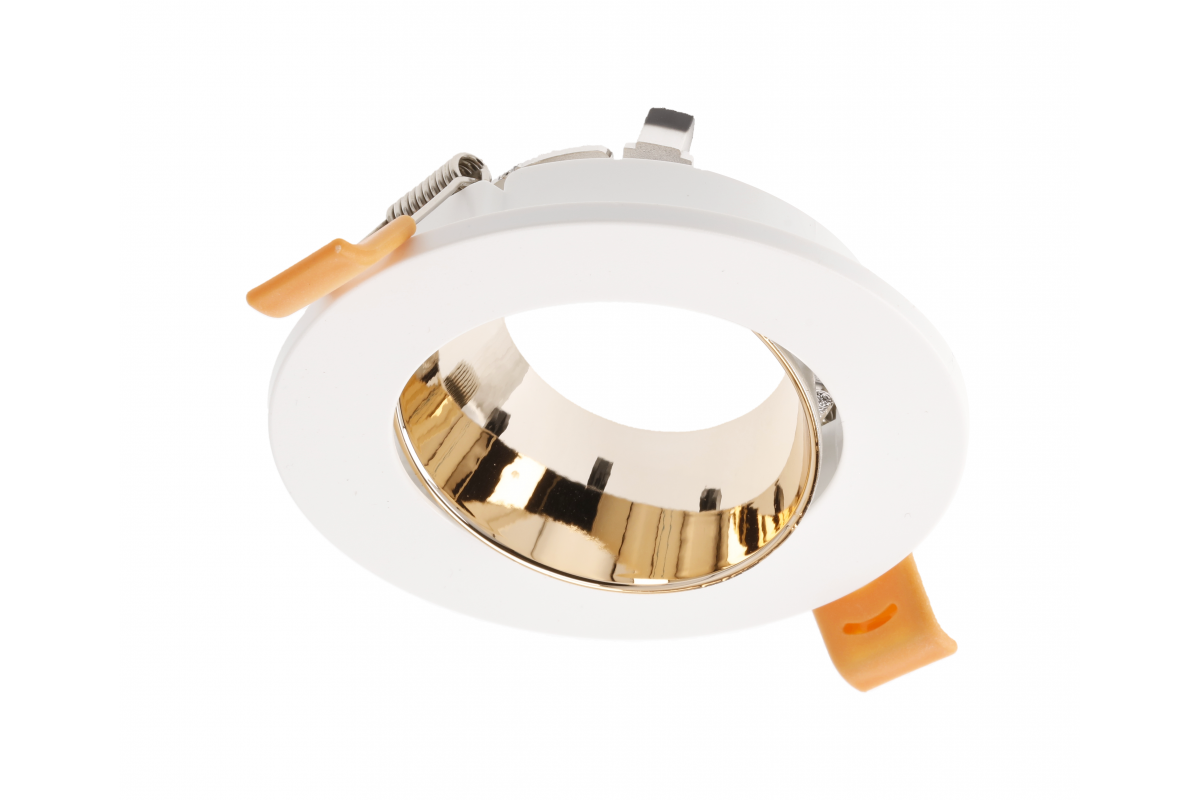 Ceiling spotlight ARIES, IP20, ? 90*30mm, round, white/gold