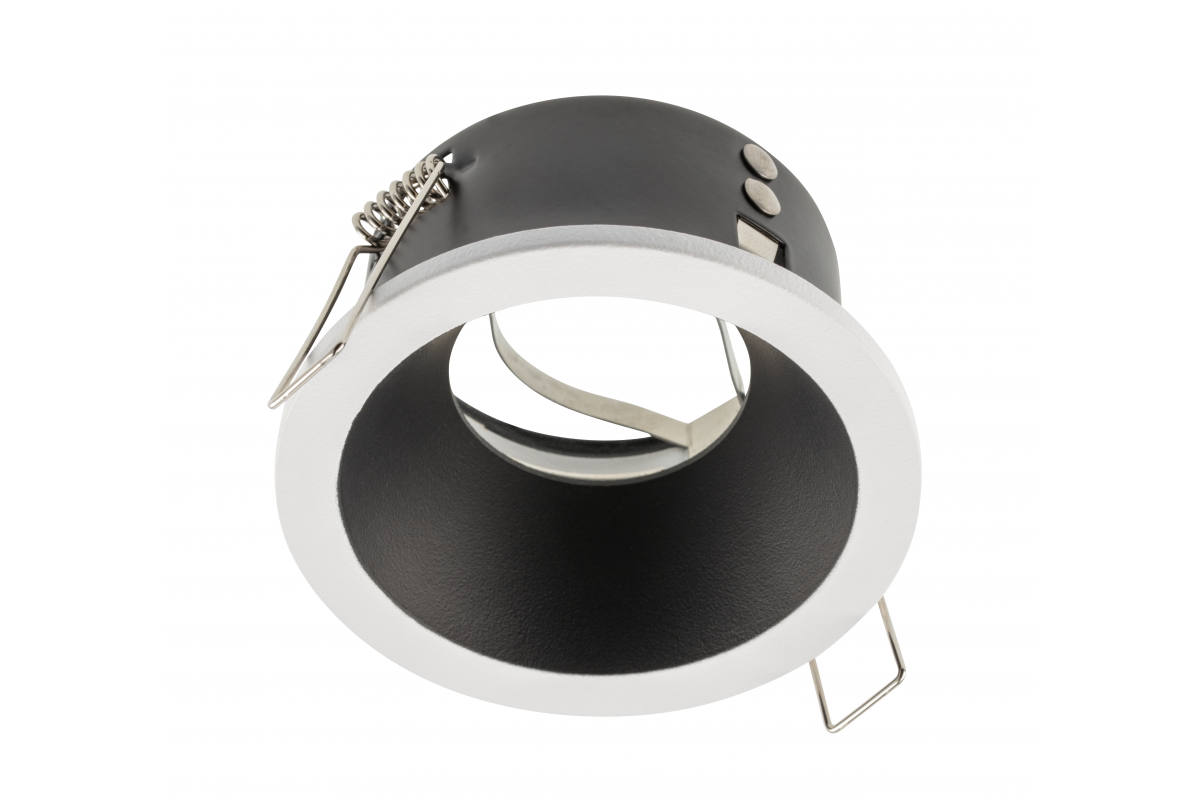 Ceiling spot fixture ELVA, IP54, round, ?85x45mm, white / black