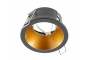 Ceiling spot fixture ELVA, IP54, round, ?85x45mm, black / copper