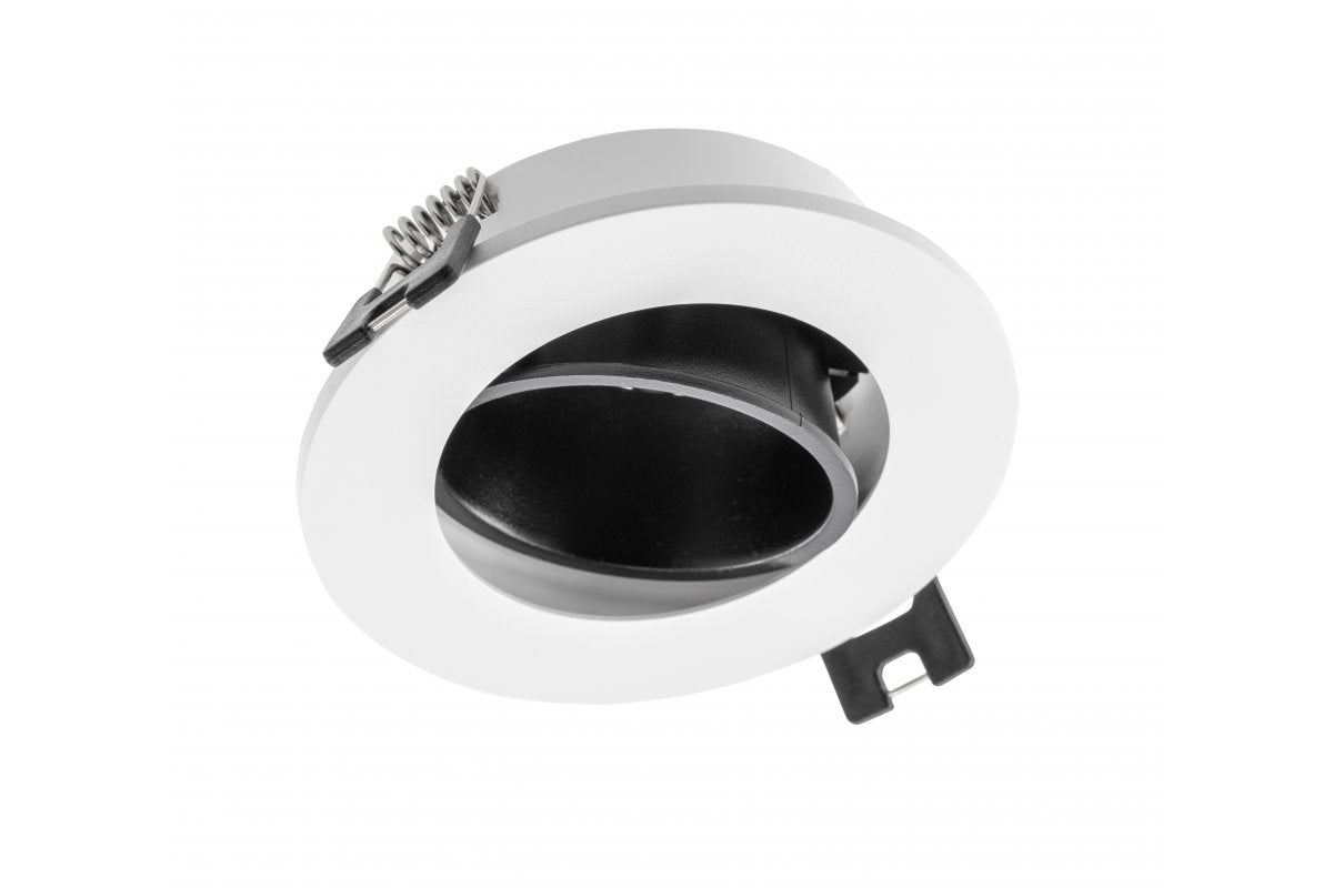 Ceiling spot light fixture LINTO, IP20, round, ?90x29mm, white/black