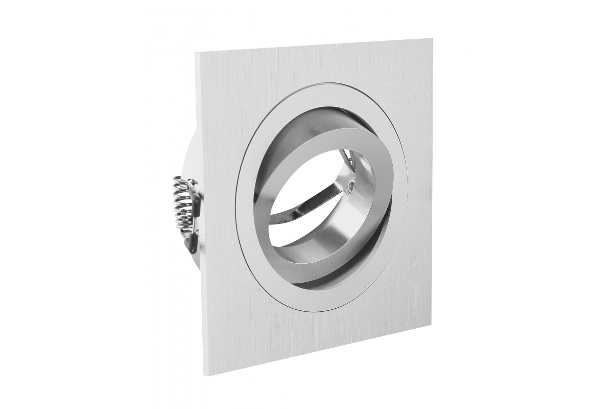 MORENA ceiling spot luminaire, IP20, square, inox