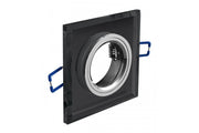 BRILLANTE ceiling spot luminaire, glass, black crystal, square