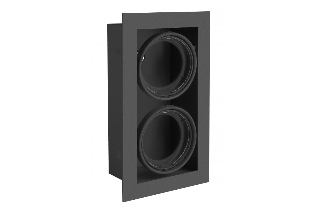 PIREO ceiling luminaire, flush-mounted, DOUBLE, black/black