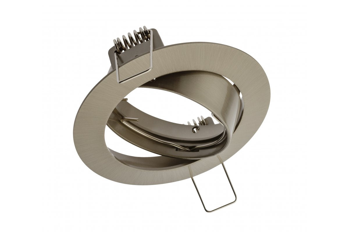 PORTO-K ceiling spot luminaire, IP20, round, inox, angle-adjustable, TYPE 5515