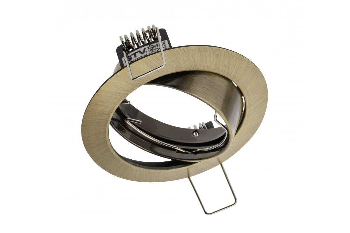 PORTO-K ceiling spot luminaire, IP20, round, patina, angle-adjustable, TYPE 5515