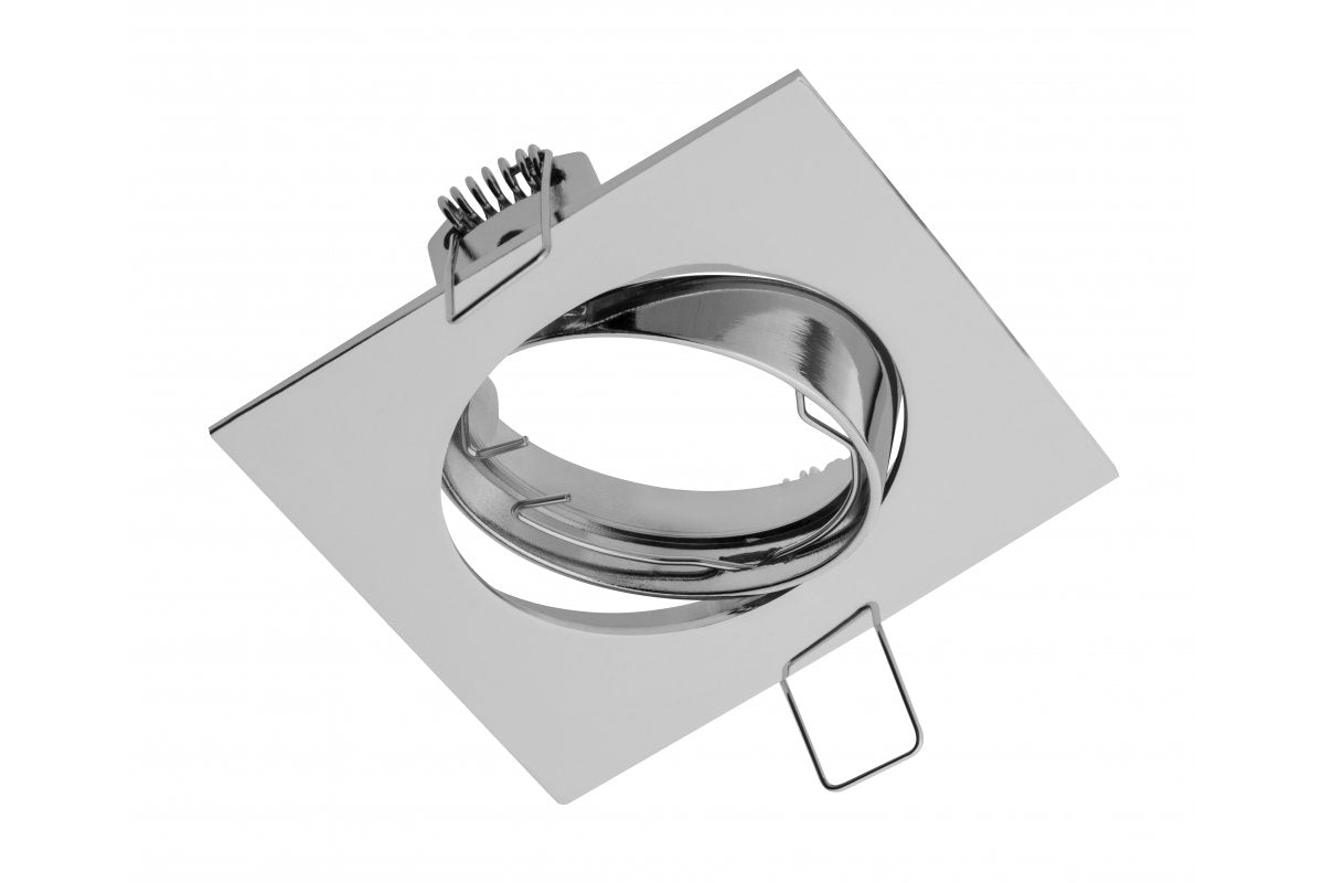 PORTO-K ceiling spot luminaire, IP20, square, chrome, angle-adjustable, TYPE DT10