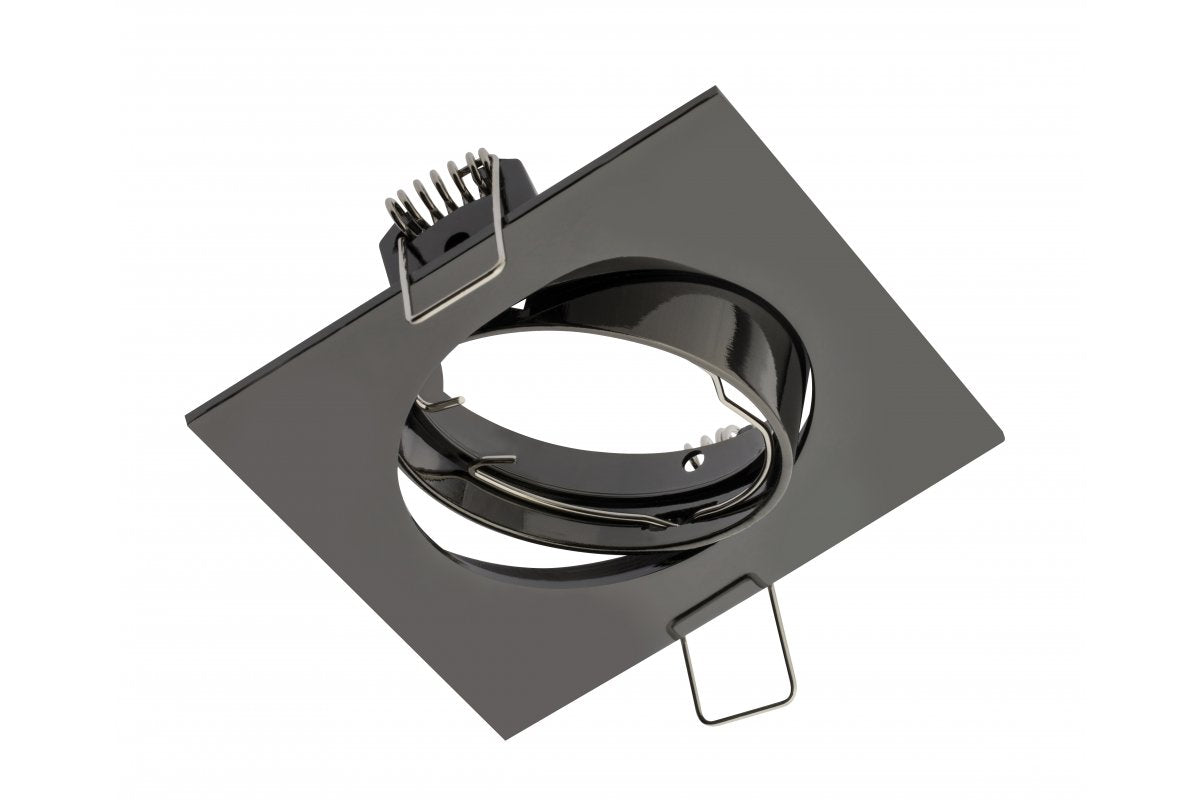 PORTO-K ceiling spot luminaire, IP20, square, black chrome, angle-adjustable, TYPE DT10