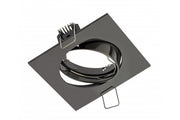 PORTO-K ceiling spot luminaire, IP20, square, black chrome, angle-adjustable, TYPE DT10