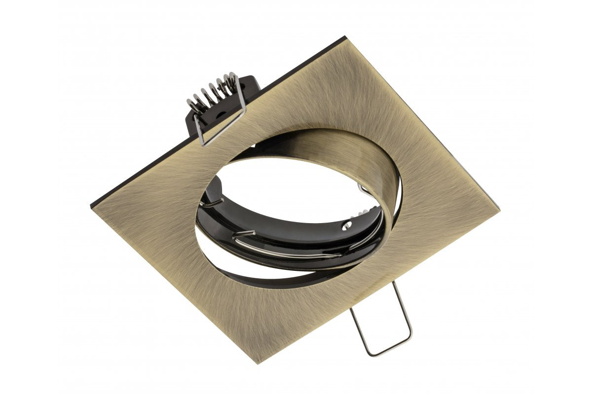 PORTO-K ceiling spot luminaire, IP20, square, patina, angle-adjustable, TYPE DT10