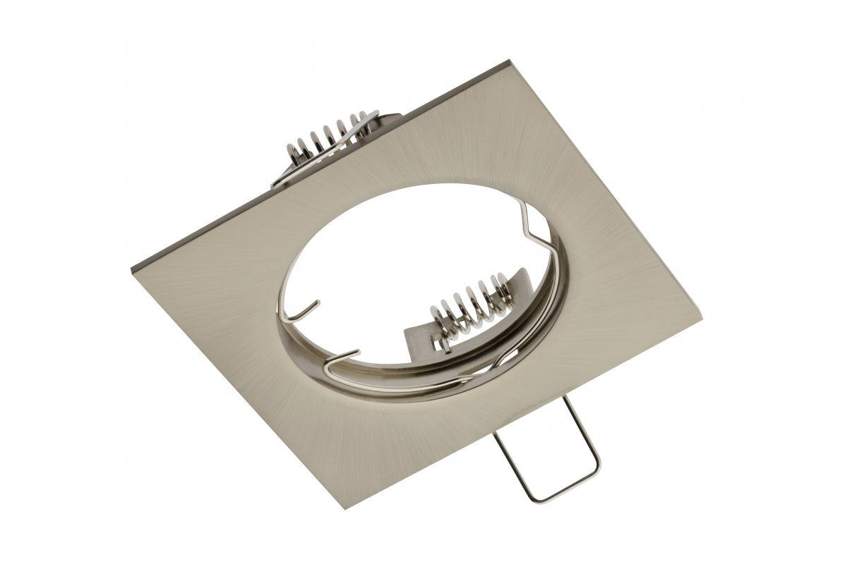 PORTO ceiling spot luminaire, IP20, square, inox, TYPE DS10