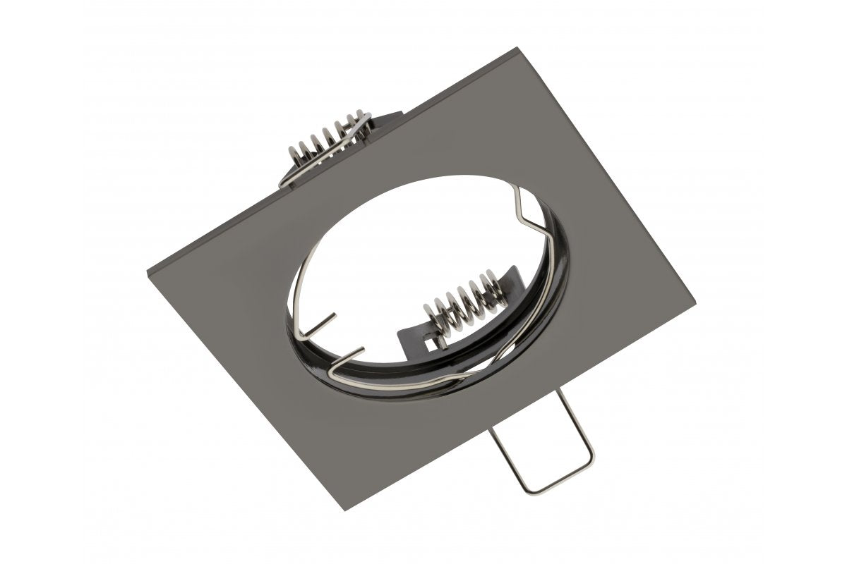 PORTO ceiling spot luminaire, IP20, square, black chrome, TYPE DS10