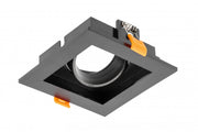 Ceiling spot light fixture RUBIO, 102x102mm, IP20, square, single, black