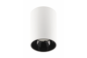 Ceiling luminaire ARIES, PC, 73x105mm, IP20, max 20W, round, white/black