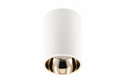 Ceiling luminaire ARIES, PC, 73x105mm, IP20, max 20W, round, white/gold