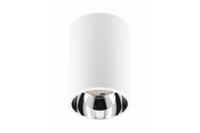 Ceiling luminaire ARIES, PC, 73x105mm, IP20, max 20W, round, white/chrome
