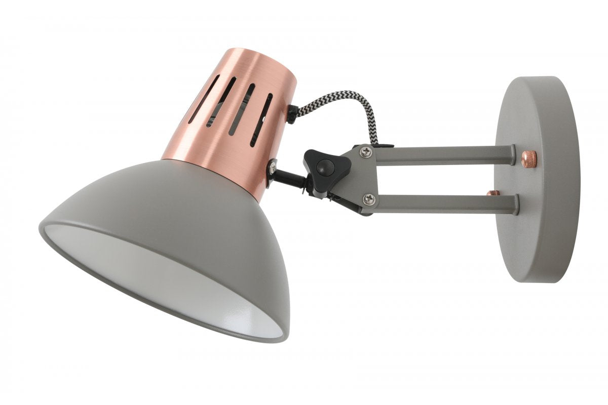 Aplique de pared ARTEMIA,2164 AC220-240V,50/60Hz,1*E27, máx.40W, IP20, diámetro16,3cm, individual, gris
